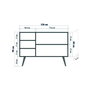 Hanah Home Mega-720 Consola Roble Sonoma Tablero Partículas Melaminado 120x90x36cm