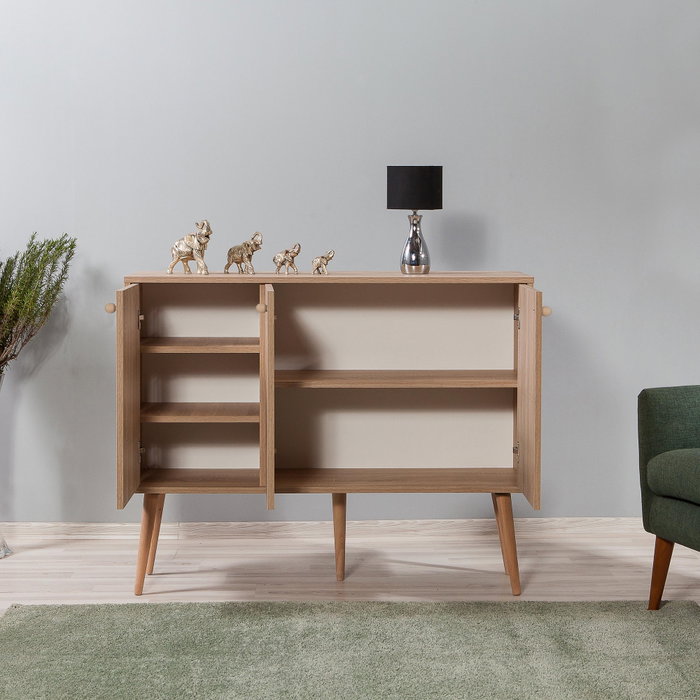 Hanah Home Mega-720 Consola Roble Sonoma Tablero Partículas Melaminado 120x90x36cm Hanah Home Mega-720 Consola Roble Sonoma Tablero Partículas Melaminado 120x90x36cm