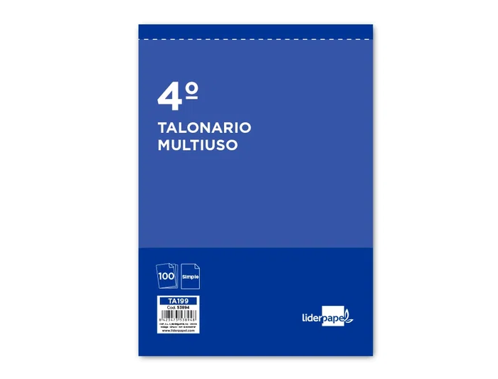 Liderpapel T199 Talonario Multiusos Cuarto Original 144 x 210 mm