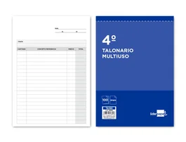 Liderpapel T199 Talonario Multiusos Cuarto Original 144 x 210 mm