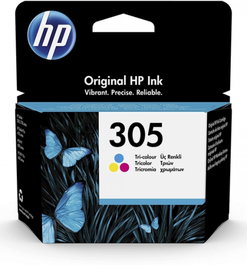 HP Cartucho de Tinta Original 305 Tricolor Alta Capacidad