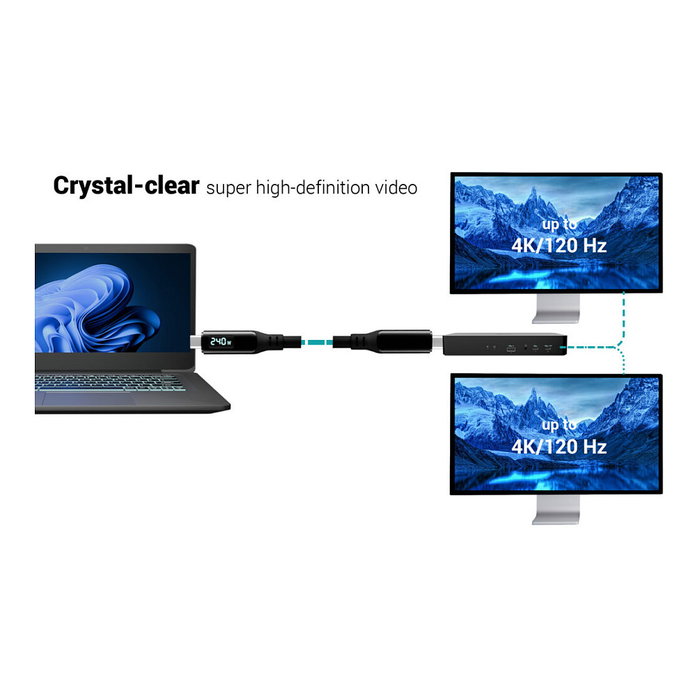 I-Tec Cable Thunderbolt 4/USB4 Class Pro con LCD 240W 40 Gbps 150 cm