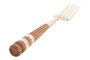 DKD Home Decor Set de Cubertería Acacia e Inox de 16 Piezas Natural, Blanco y Plateado