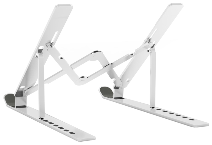Aisens Soporte de Sobremesa Ajustable para Portátil y Tablet, Plata