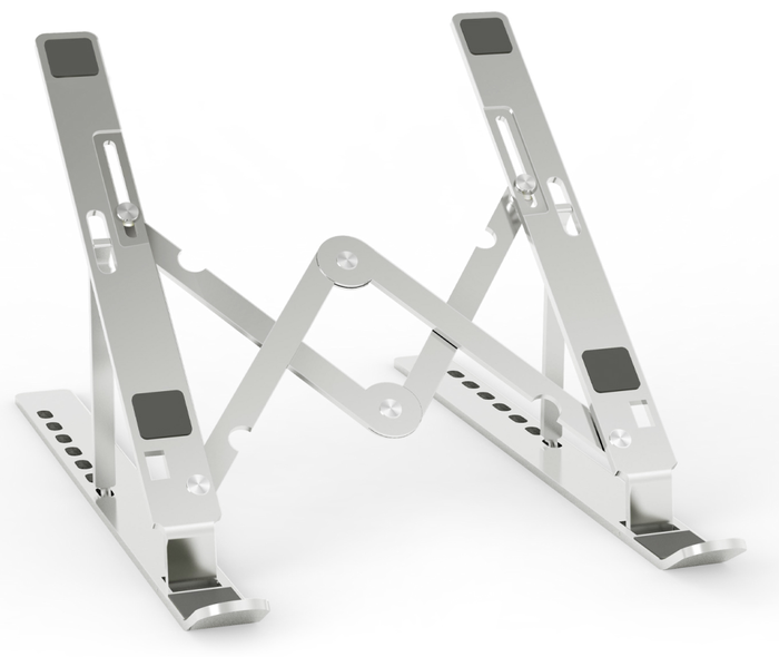 Aisens Soporte de Sobremesa Ajustable para Portátil y Tablet, Plata