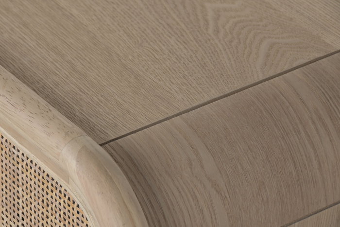 DKD Home Decor Mesita de Noche Abeto Ratán Natural