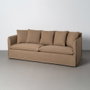 Sofá Marrón Tejido Salón 215 X 92 X 78 cm