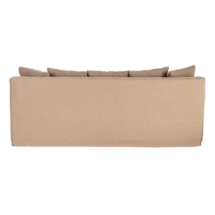 Sofá Marrón Tejido Salón 215 X 92 X 78 cm