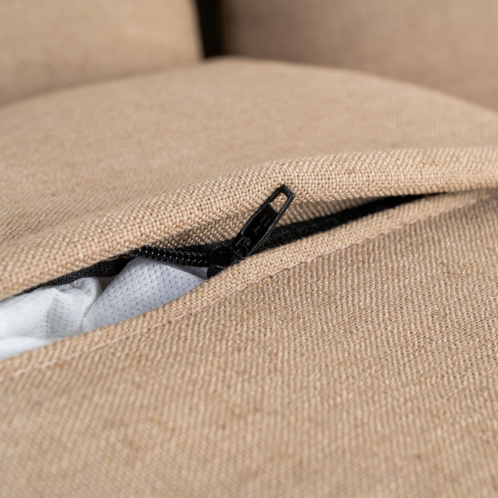 Sofá Marrón Tejido Salón 215 X 92 X 78 cm