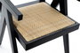 DKD Home Decor Silla Olmo Ratan Rejilla Negro