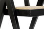 DKD Home Decor Silla Olmo Ratan Rejilla Negro