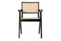 DKD Home Decor Silla Olmo Ratan Rejilla Negro