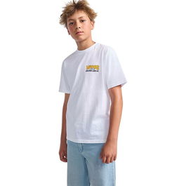 Camiseta de Manga Corta Infantil Vans Shop Front Blanco