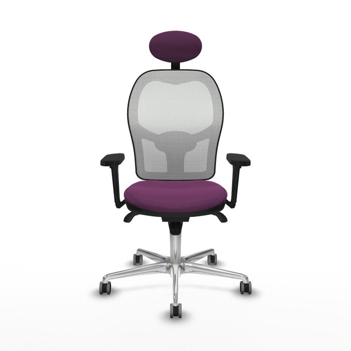 PIQUERAS Y CRESPO Silla de oficina Jorquera con mecanismo Sincro, Morado y Blanco
