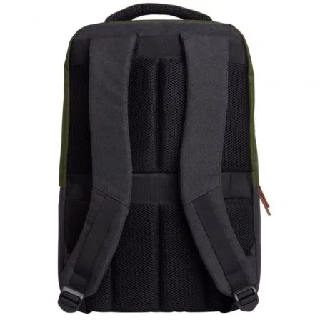 Trust Mochila Lisboa 25243 para Portátiles hasta 16" Verde Hecha con Botellas de Plástico RPET Duradera y Ecológica Amplio Espacio 23L