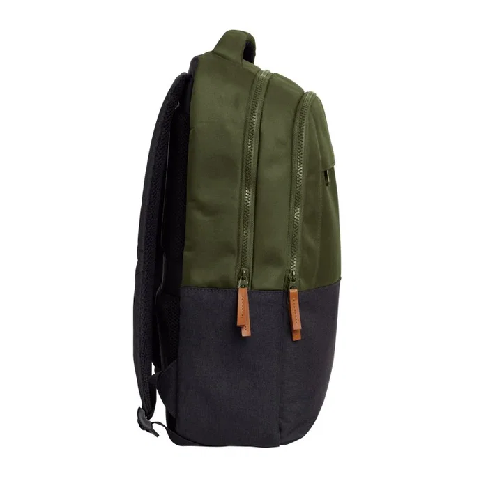 Trust Lisboa Mochila Portátil 16" Verde 23L Hecha con Botellas Recicladas - Mochila para Portátil 40.6 cm (16") Resistente al Agua con Múltiples Compartimentos