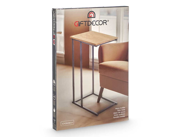 Giftdecor Mesa de Sofá de Madera Bambú 39x3,5x57 cm (Set de 4)