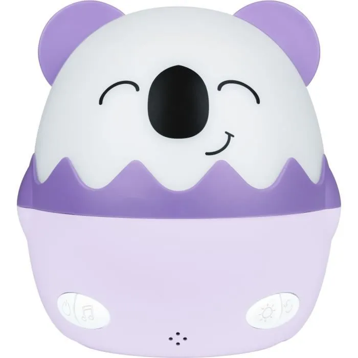 Bigben Interactive BIG1722427343201 Luz Nocturna Musical Inalámbrica Koala Proyección 360°, 13 Películas, 8 Melodías, Mando a Distancia, Batería USB-C
