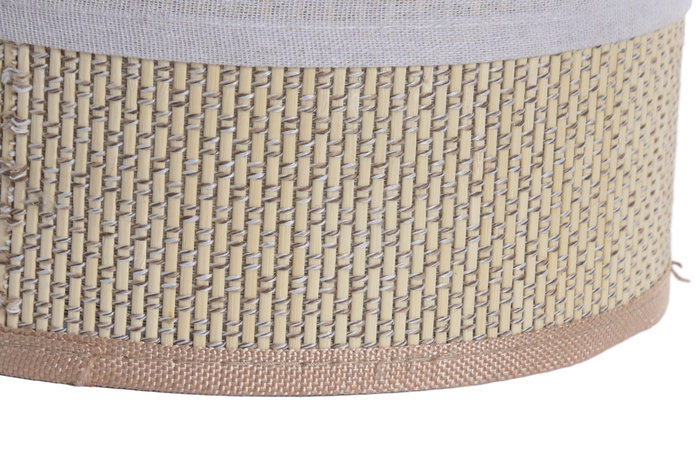 DKD Home Decor Set de 3 Cestas de Bambú Natural 27x27x16 cm