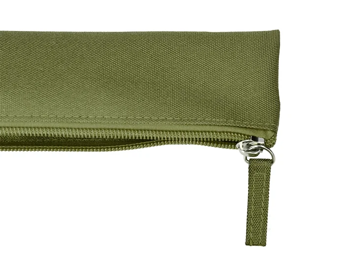 Liderpapel Estuche portatodo plano estrecho verde militar
