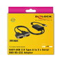 DeLOCK 63950 Adaptador USB 2.0 a 2 x RS-232 DB9 Negro
