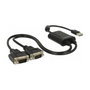 DeLOCK 63950 Adaptador USB 2.0 a 2 x RS-232 DB9 Negro