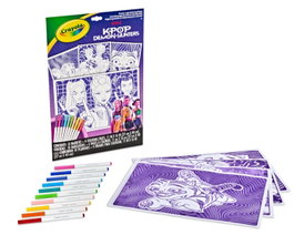 Crayola Maxi Poster Velvet con 10 Rotuladores K-POP Demon Hunters