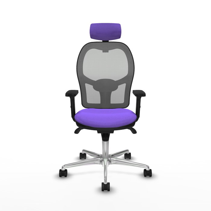 PIQUERAS Y CRESPO Silla de oficina Jorquera con mecanismo Sincro, Tela Lila y Malla Gris PIQUERAS Y CRESPO Silla de oficina Jorquera con mecanismo Sincro, Tela Lila y Malla Gris