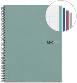 Miquelrius Cuaderno 100% Reciclado NB-4 A4 120 Hojas Cuadricula 5x5 Ecoazul 6083