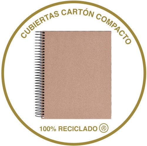 Miquelrius Cuaderno 100% Reciclado NB-4 A4 120 Hojas Cuadricula 5x5 Ecoazul 6083