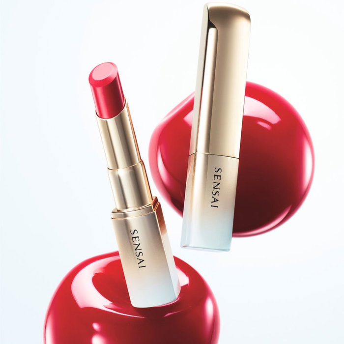 Sensai COLOURS Holder Gold Moisture Intense Lipstick Blanco y Dorado