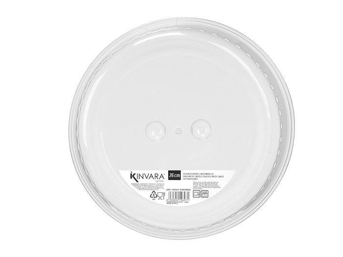 Kinvara Tapa Protector Microondas Transparente 25 x 25 x 6.5 cm (Set de 48)