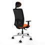 PIQUERAS Y CRESPO Silla de oficina Zulema Naranja y Negro