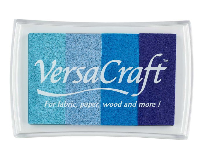 Tsukineko Versacraft Almohadilla de Tinta 4 Colores Tonos Azules 95x65mm Tsukineko Versacraft Almohadilla de Tinta 4 Colores Tonos Azules 95x65mm