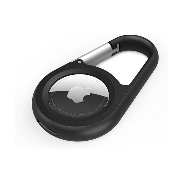 Belkin MSC008btBK Funda Protectora Resistente a Rayones con Mosquetón para Apple AirTag - Negro