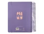 Antartik Agenda escolar 2025-2026 espiral día página A5 bilingüe morado colección Plans papel FSC 80gr