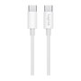 LogiLink Cable USB 2.0 Tipo C a Tipo C, 60W, Nylon, Blanco, 1,5 m