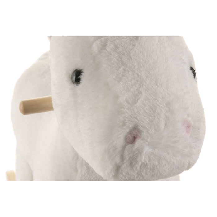 DKD Home Decor Mecedora Unicornio en Blanco y Natural DKD Home Decor Mecedora Unicornio en Blanco y Natural