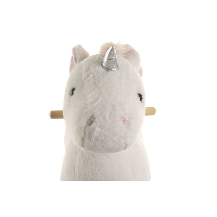 DKD Home Decor Mecedora Unicornio en Blanco y Natural DKD Home Decor Mecedora Unicornio en Blanco y Natural