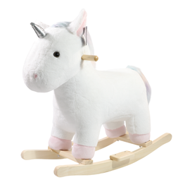 DKD Home Decor Mecedora Unicornio en Blanco y Natural