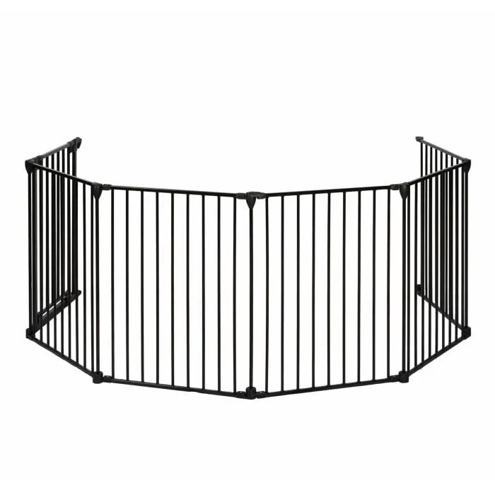 Nordlinger Pro NOR3354767421149 Barrera Cortafuegos para Chimenea o Estufa de Leña de 6 Lados - 360 cm - Negro