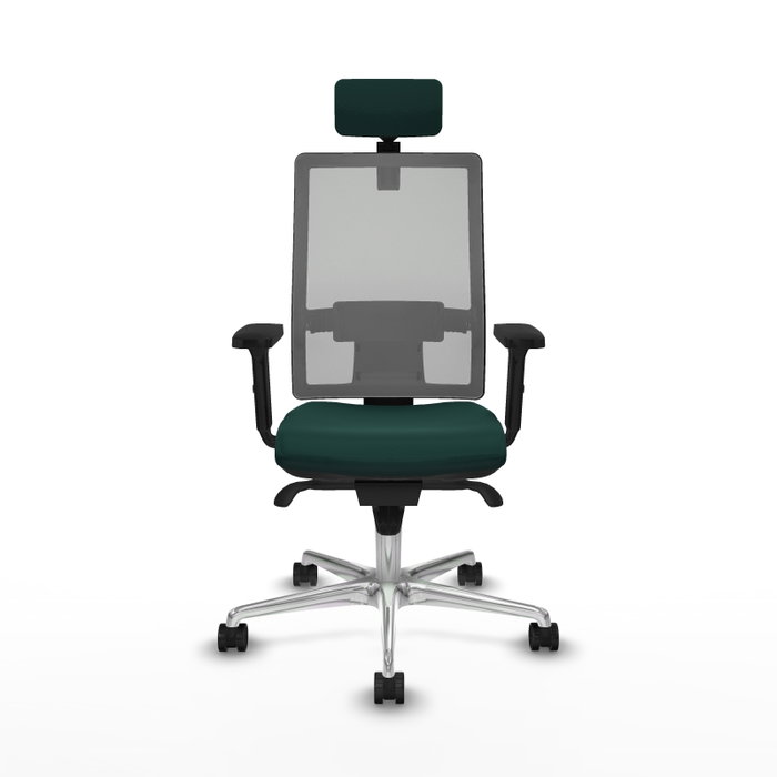 PIQUERAS Y CRESPO Silla de oficina Horna con Mecanismo Sincro Verde botella y Gris PIQUERAS Y CRESPO Silla de oficina Horna con Mecanismo Sincro Verde botella y Gris