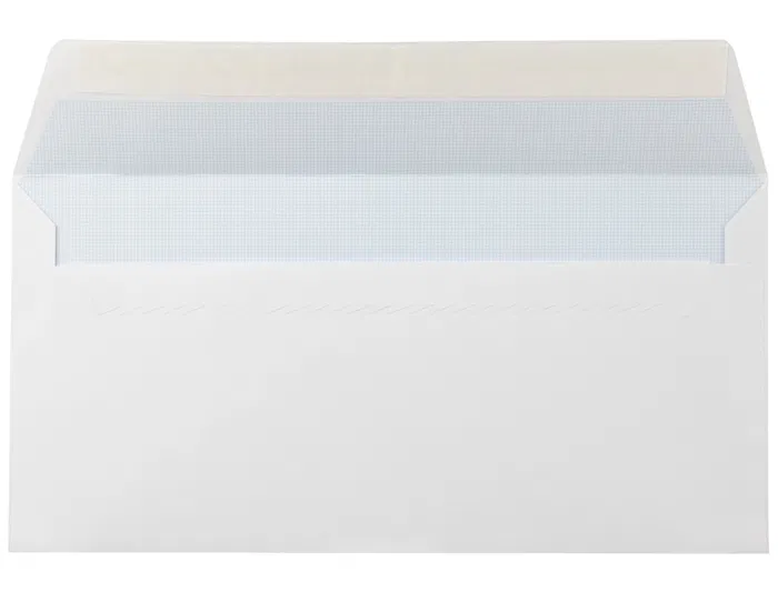 Liderpapel Sobre Nº 5 Blanco Americano 115x225 mm Tira de Silicona Paquete de 25 Unidades