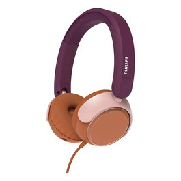 Philips TAK2000MP/00 Auriculares Alámbricos Diadema para Llamadas/Música, Plegables, Color Naranja, Púrpura, Rosa