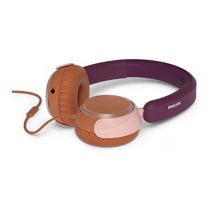 Philips TAK2000MP/00 Auriculares Diadema Supraaural Alámbricos con Cable USB-C - Llamadas/Música, Color Naranja/Púrpura/Rosa, Reducción de Ruido, Frecuencia 20-20000 Hz, 135 g