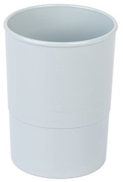 Porta Lapices Plastico Redondo Gris