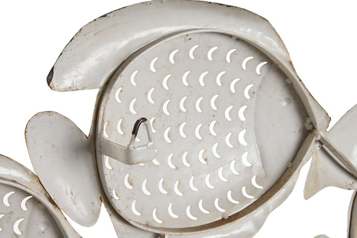 DKD Home Decor Decoración de Pared Metal Peces Envejecido Blanco DKD Home Decor Decoración de Pared Metal Peces Envejecido Blanco