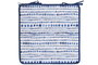 DKD Home Decor Cojín para Silla Impermeable Azul y Blanco (Pack de 2)