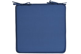 DKD Home Decor Cojin Silla Terraza Y Jardin Azul Blanco 38 x 2 x 38 cm (2 Unidades)