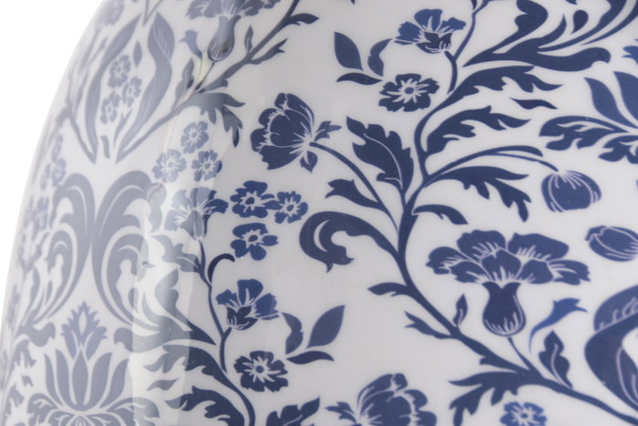 DKD Home Decor Jarrón de Hierro Floral Lacado Azul DKD Home Decor Jarrón de Hierro Floral Lacado Azul